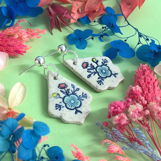 BOTANICA CERAMICA : Ceramic Earrings by Jo Kealley
