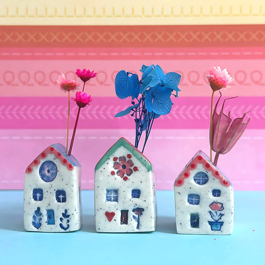 Hello Little HOMES 18 : Choose your design : Handpainted Ceramic Vases & Sculptures by Jo Kealley