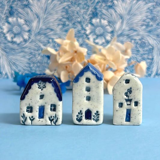 Hello Little Delft HOMES 3 : Choose your Home : Handpainted Ceramic Home Sculpture by Jo Kealley