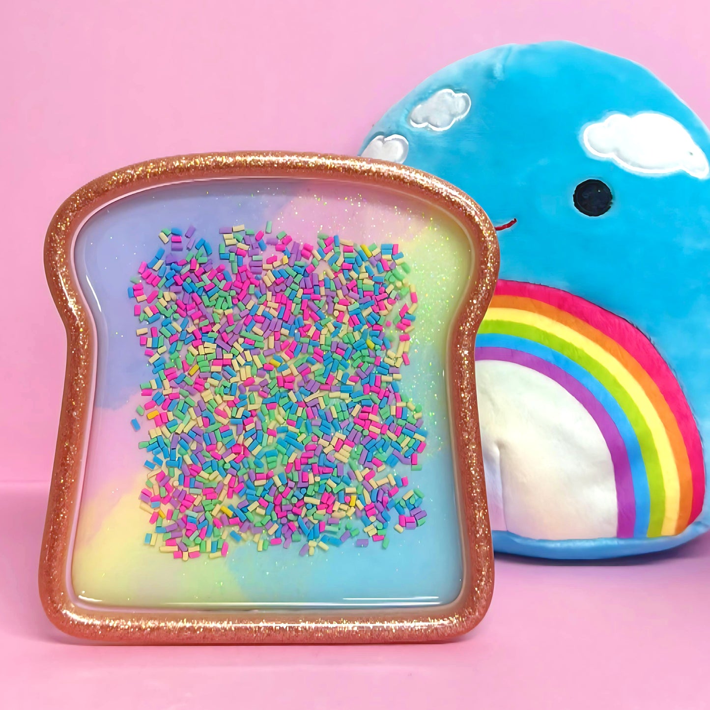 I LOVE UNICORN BREAD Trinket Tray Plate : Wall Art : Handmade Resin