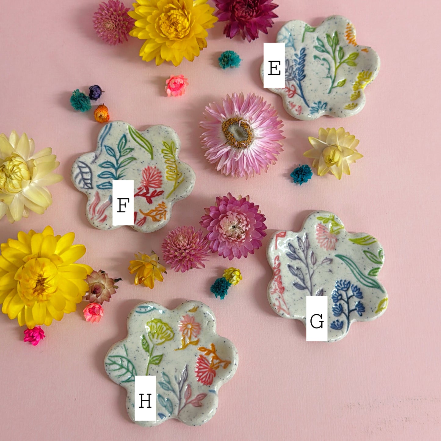 RAINBOW DAYDREAMS : Choose your design : Handmade Ceramic Incense Cone plate or mini dish by Jo Kealley