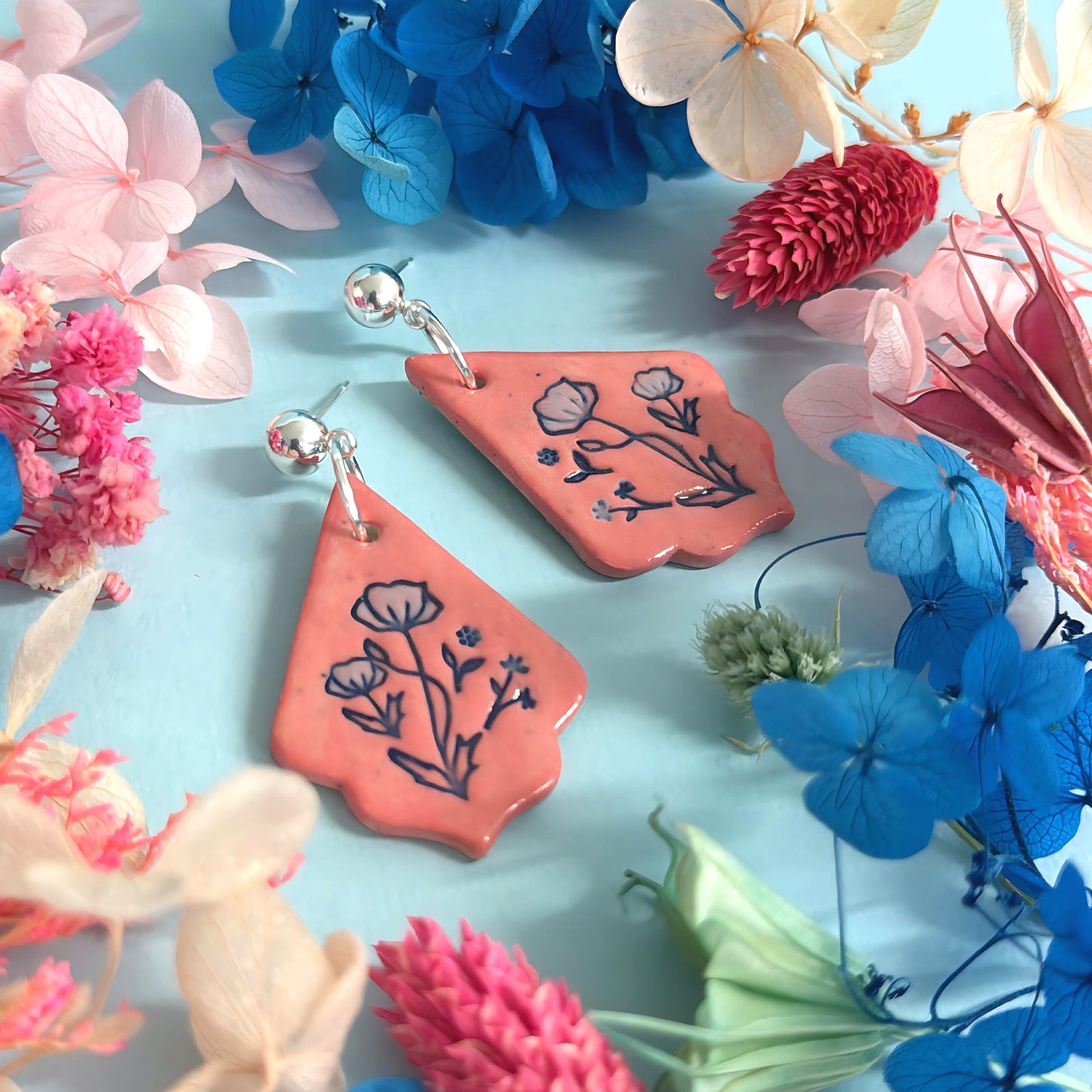 One of a kind : BOTANICA CERAMICA : Ceramic Earrings by Jo Kealley
