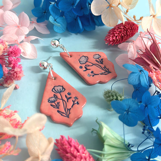 One of a kind : BOTANICA CERAMICA : Ceramic Earrings by Jo Kealley