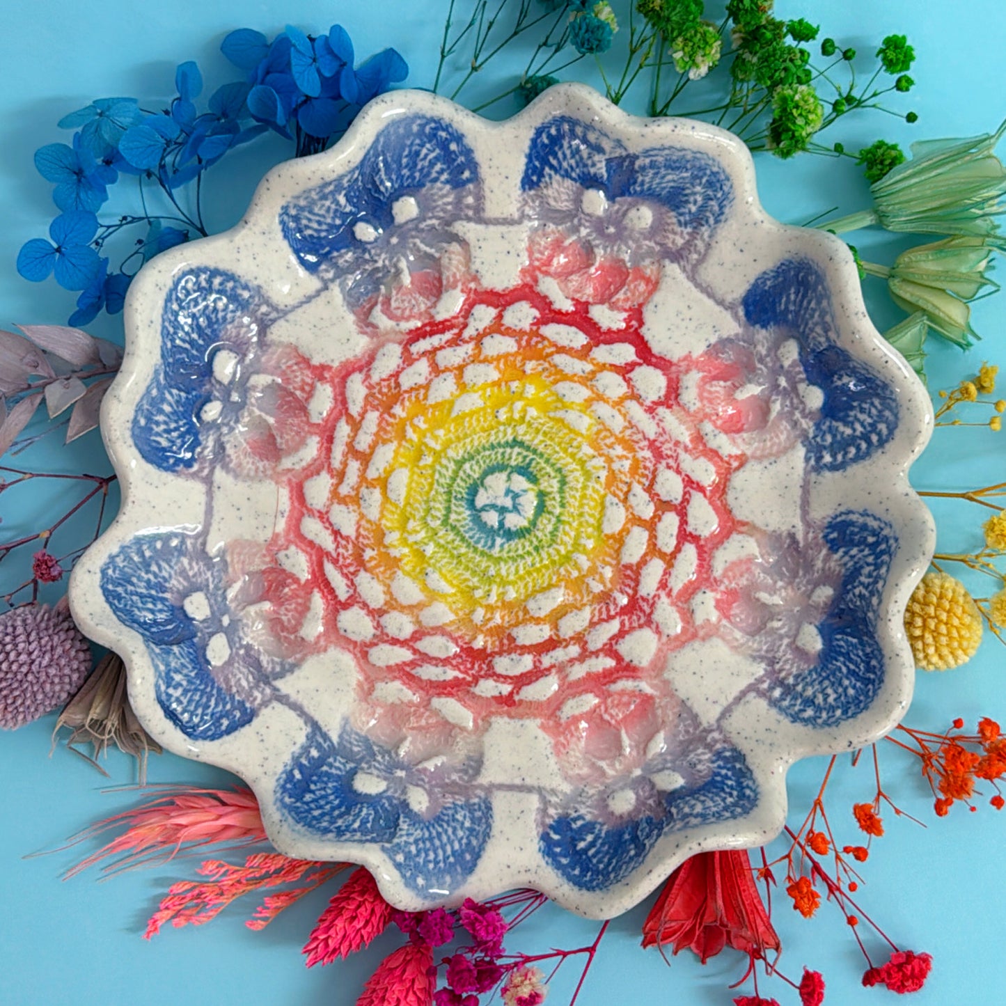 BOTANICA CERAMICA ~ Sarah’s Crochet Wave-edge Dish : Handmade Ceramic Treats & Tapas Dishes by Jo Kealley