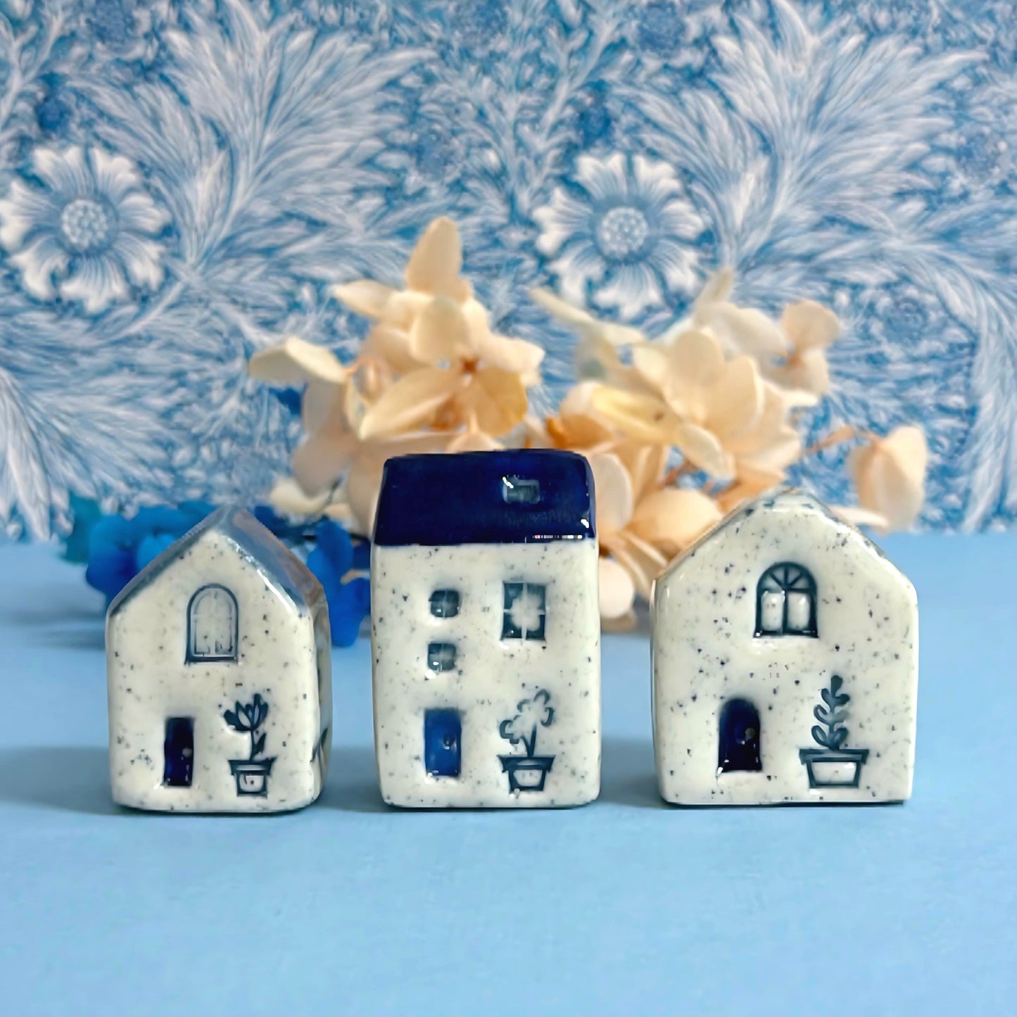 Hello Little Delft HOMES 1 : Choose your Home : Handpainted Ceramic Home Sculpture by Jo Kealley