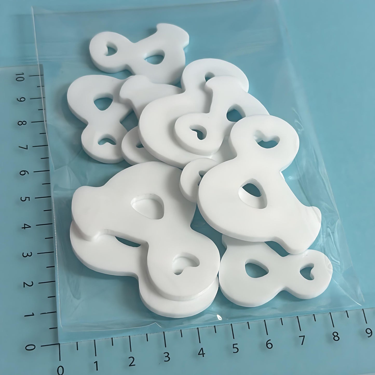 35mm & 50mm AMPERSAND (& sign) : drop earring size: 3mm white gloss Acrylic components : Destash item