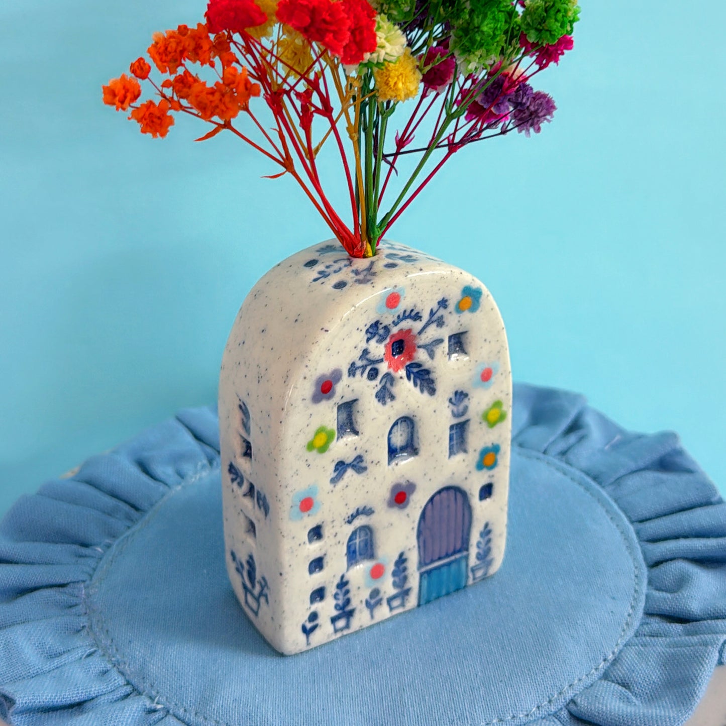 Hello Little FAERIE HOME Vase ~ Handmade Ceramic Home Vase by Jo Kealley