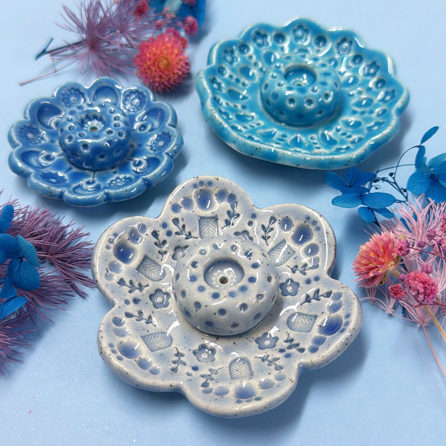 BOTANICA CERAMICA : Choose your design : Handmade Ceramic Incense Holder by Jo Kealley