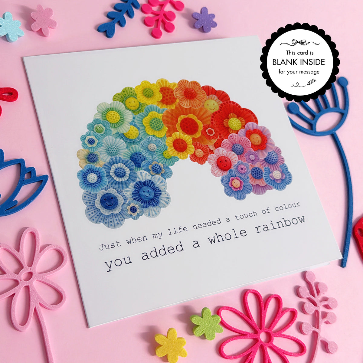 Just when my life needed a touch of colour ~ The Wallflowers GREETING CARD by Jo Kealley