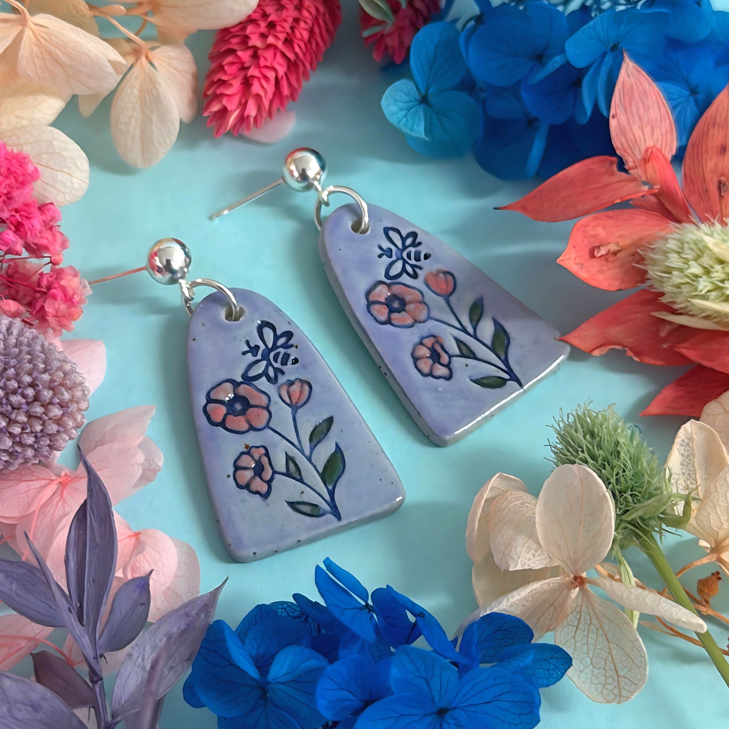 BOTANICA CERAMICA : Ceramic Earrings by Jo Kealley
