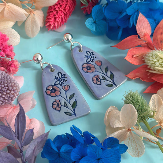 BOTANICA CERAMICA : Ceramic Earrings by Jo Kealley