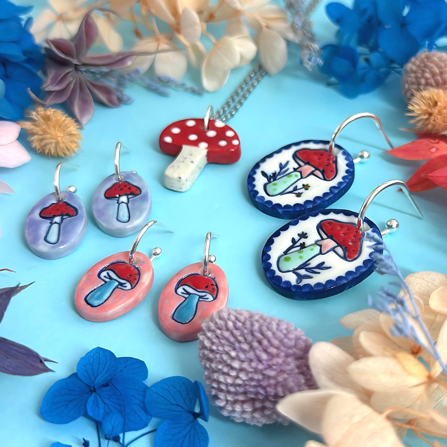 LE JARDIN : Choose your design : One of a kind Porcelain Earrings by Jo Kealley