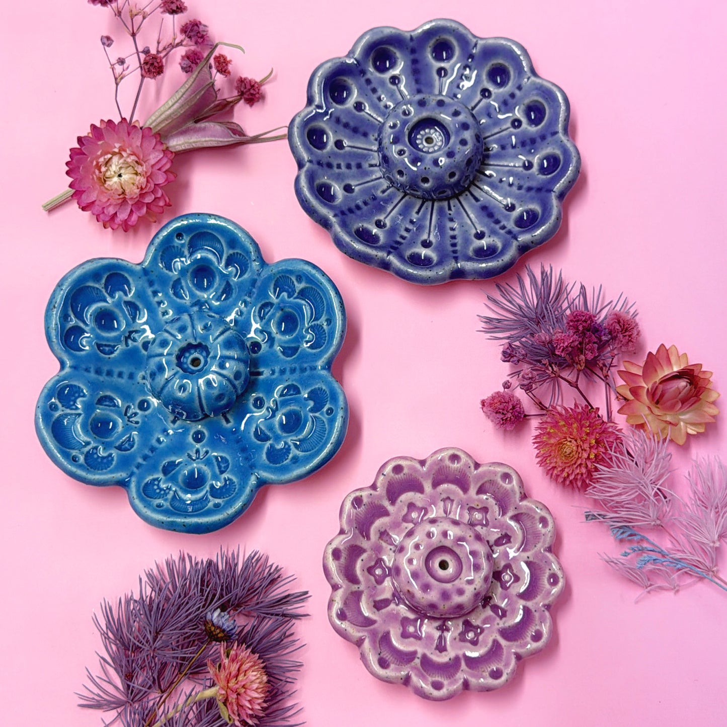 BOTANICA CERAMICA : Choose your design : Handmade Ceramic Incense Holder by Jo Kealley