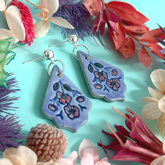 One of a kind : BOTANICA CERAMICA : Ceramic Earrings by Jo Kealley