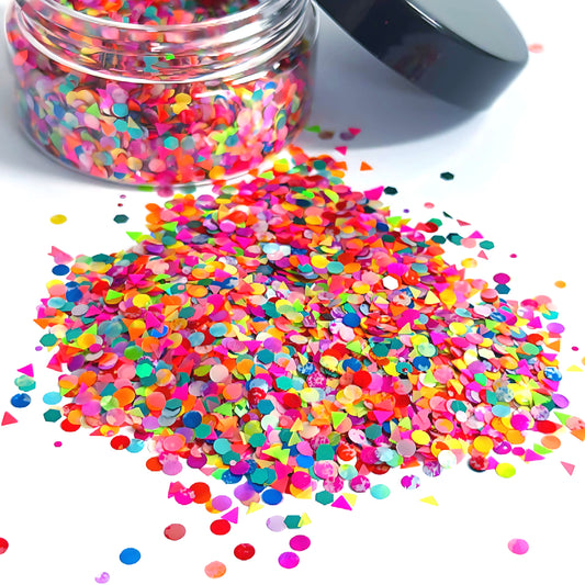 CUSTOM HELLO LITTLE FRIDAY MIX : neon rainbow holographic : jar