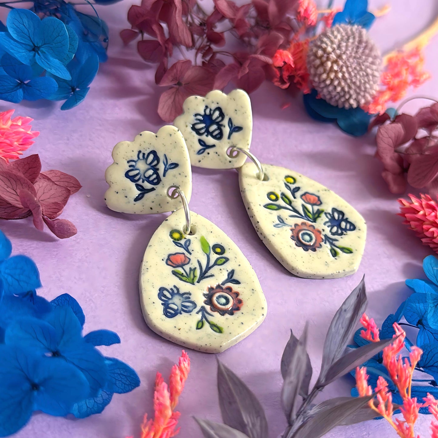 One of a kind : BOTANICA CERAMICA : Ceramic Earrings by Jo Kealley