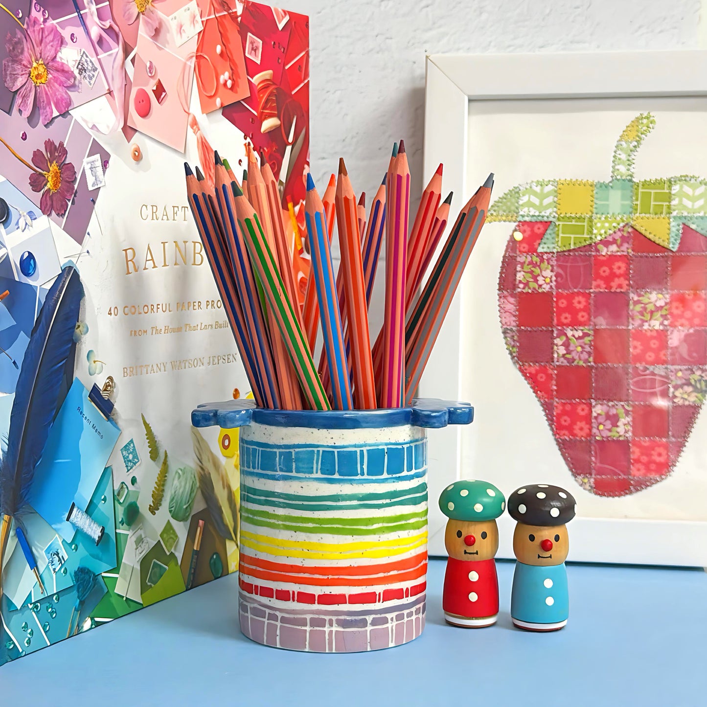 Hello Little VASE : Handpainted Ceramic Vase by Jo Kealley