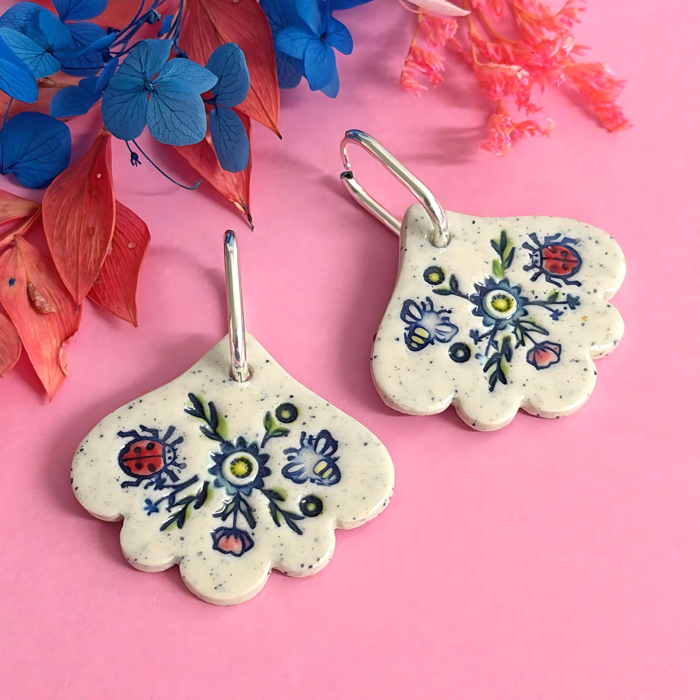One of a kind : BOTANICA CERAMICA : Ceramic Earrings by Jo Kealley