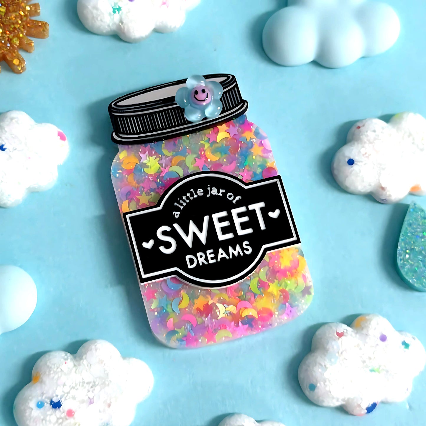 *SPECIAL EDITION* A LITTLE JAR OF : SWEET DREAMS : Handmade Resin & Acrylic BROOCH