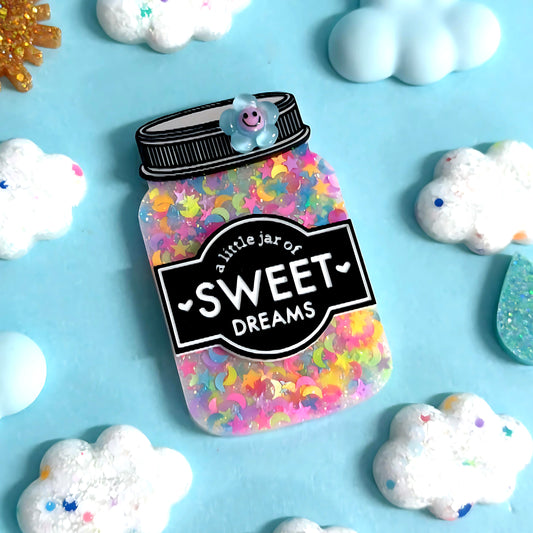 *SPECIAL EDITION* A LITTLE JAR OF : SWEET DREAMS : Handmade Resin & Acrylic BROOCH