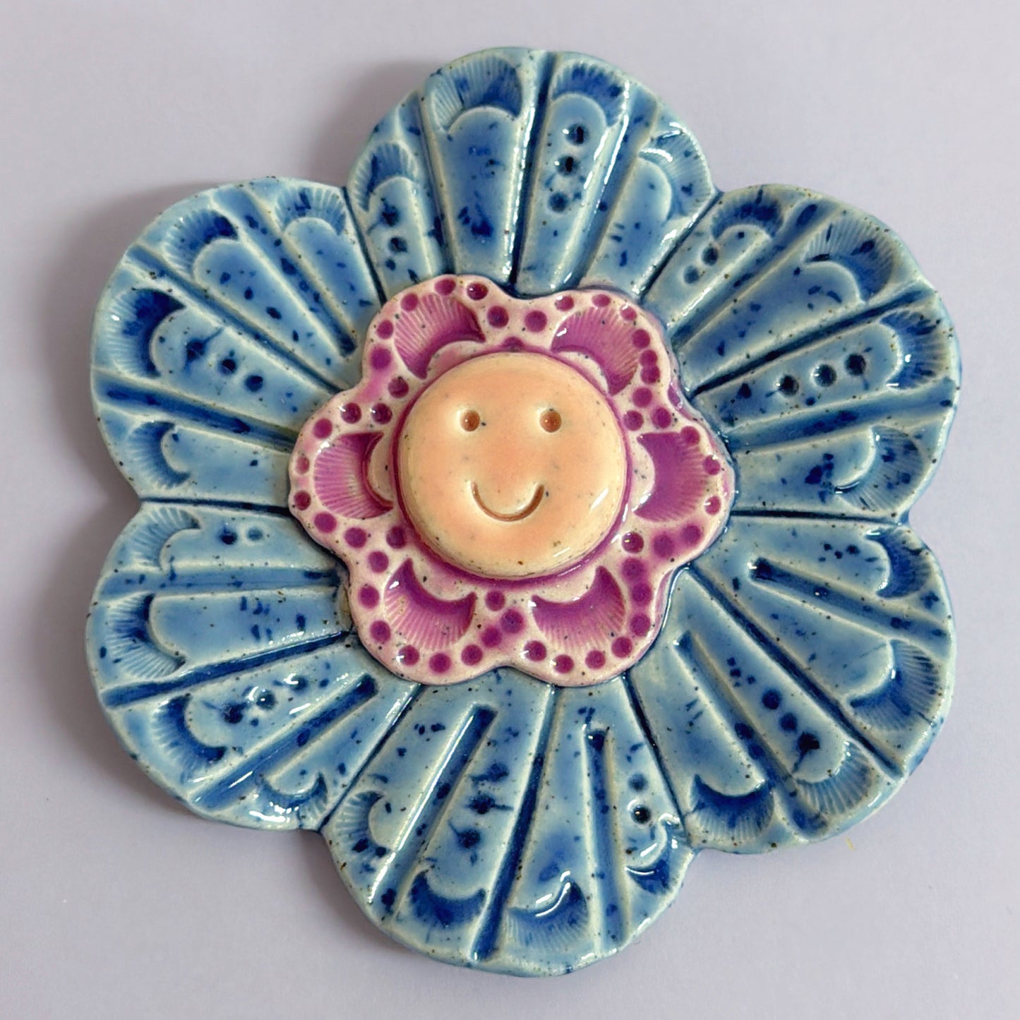 Pink ๐ฉท Purple ๐ & Blue ๐ WALLFLOWERS Wall Art : Choose your design : Handmade Ceramic Ornaments by Jo Kealley