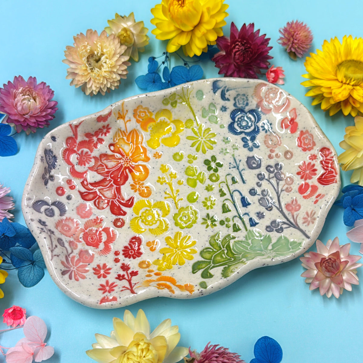 Medium oval dish/bowl ~ BOTANICA CERAMICA Treats & Tapas Collection Handmade Ceramic by Jo Kealley