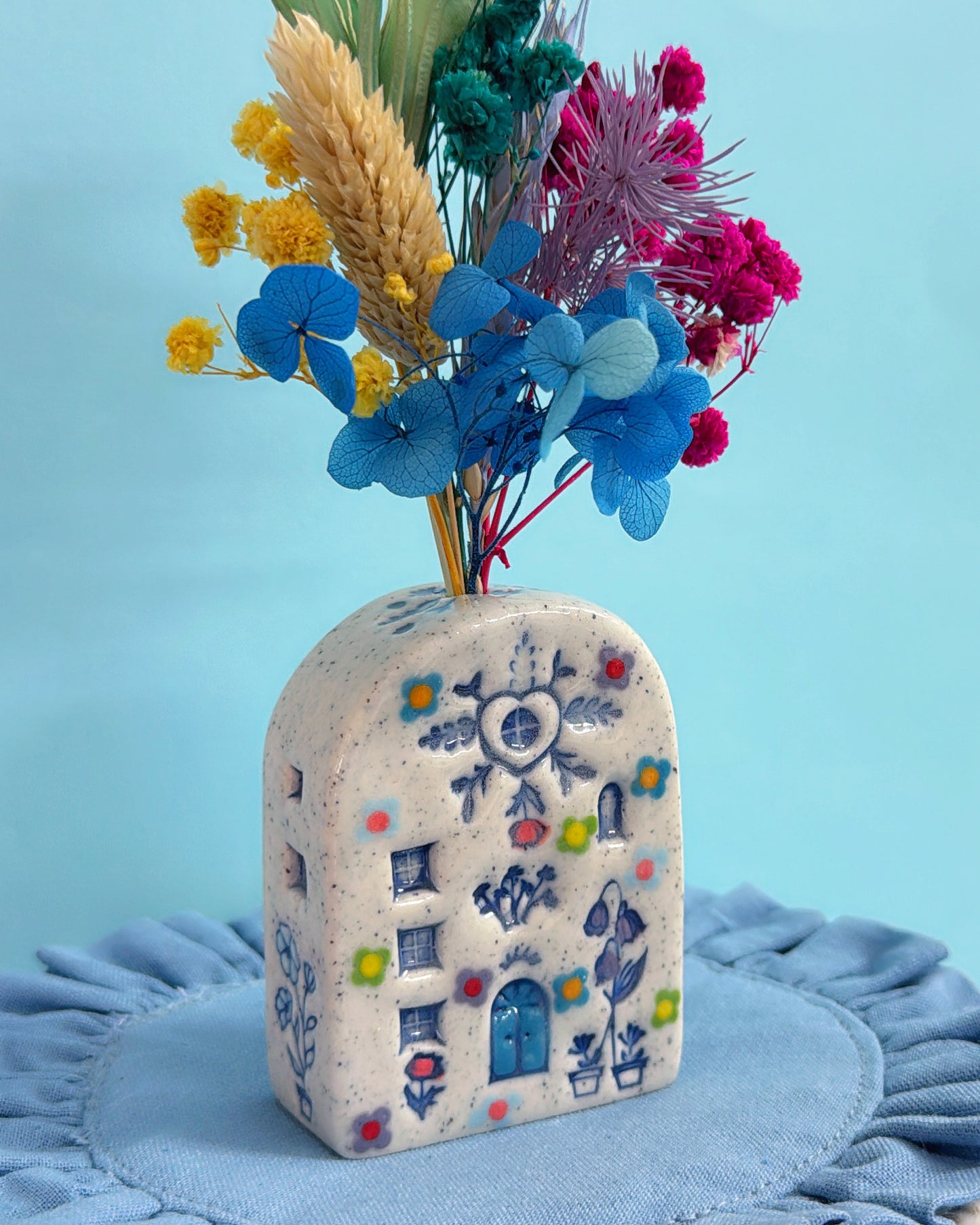 Hello Little FAERIE HOME Vase ~ Handmade Ceramic Home Vase by Jo Kealley