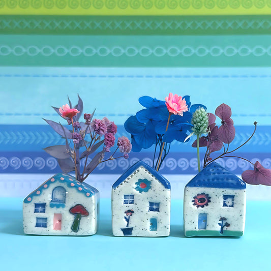 Hello Little HOMES 20 : Choose your design : Handpainted Ceramic Vases & Sculptures by Jo Kealley