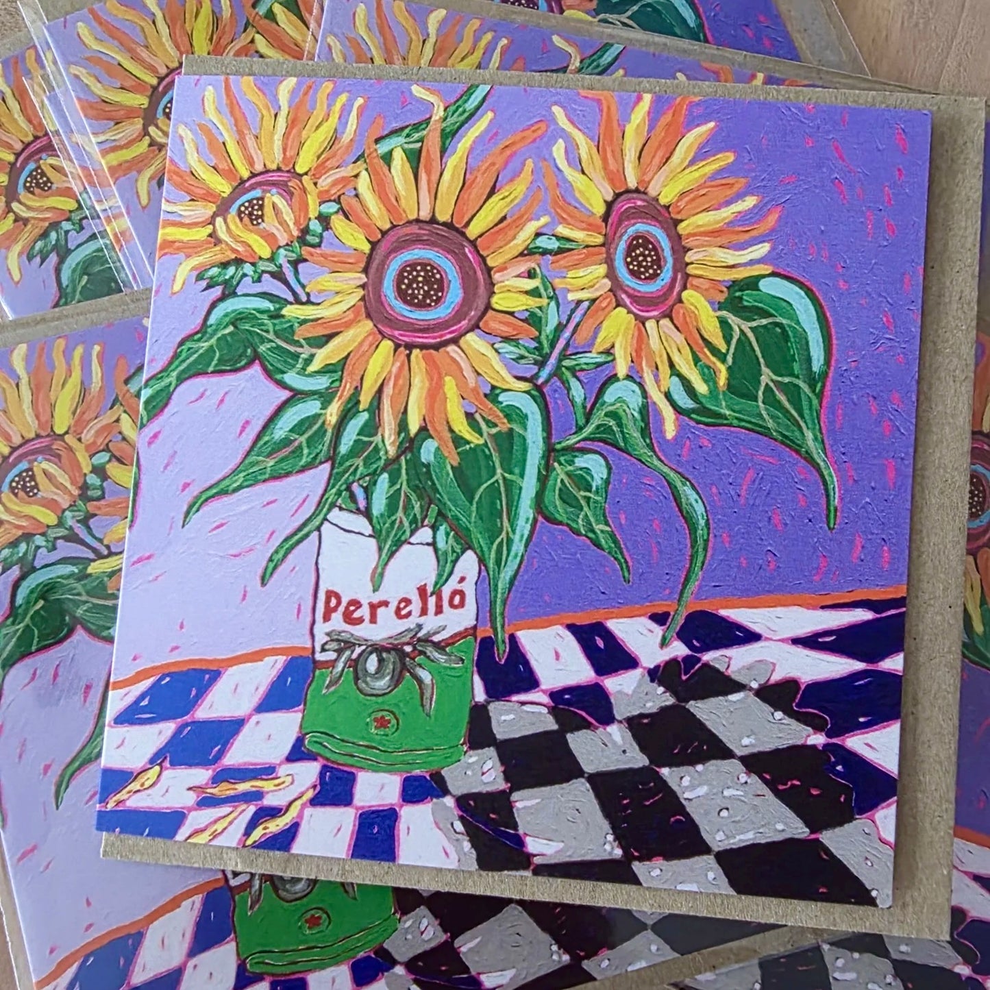 GREETING CARD - 'Perello Still Life in Van Gogh's Studio' by Di Nowinski Art