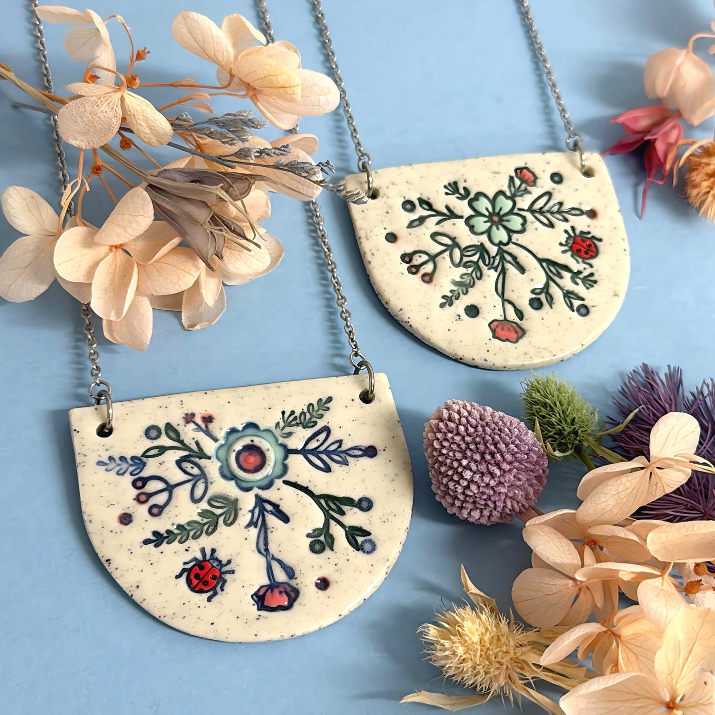 One of a kind : BOTANICA CERAMICA : Ceramic Statement Pendant by Jo Kealley