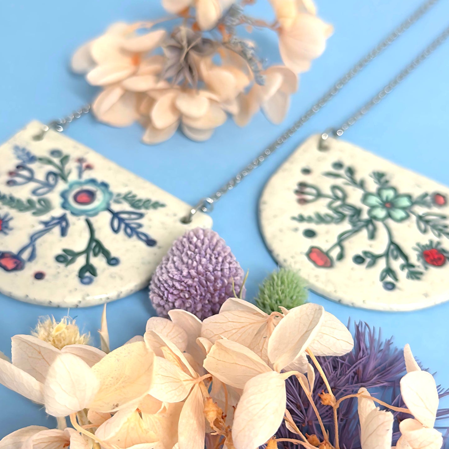 One of a kind : BOTANICA CERAMICA : Ceramic Statement Pendant by Jo Kealley