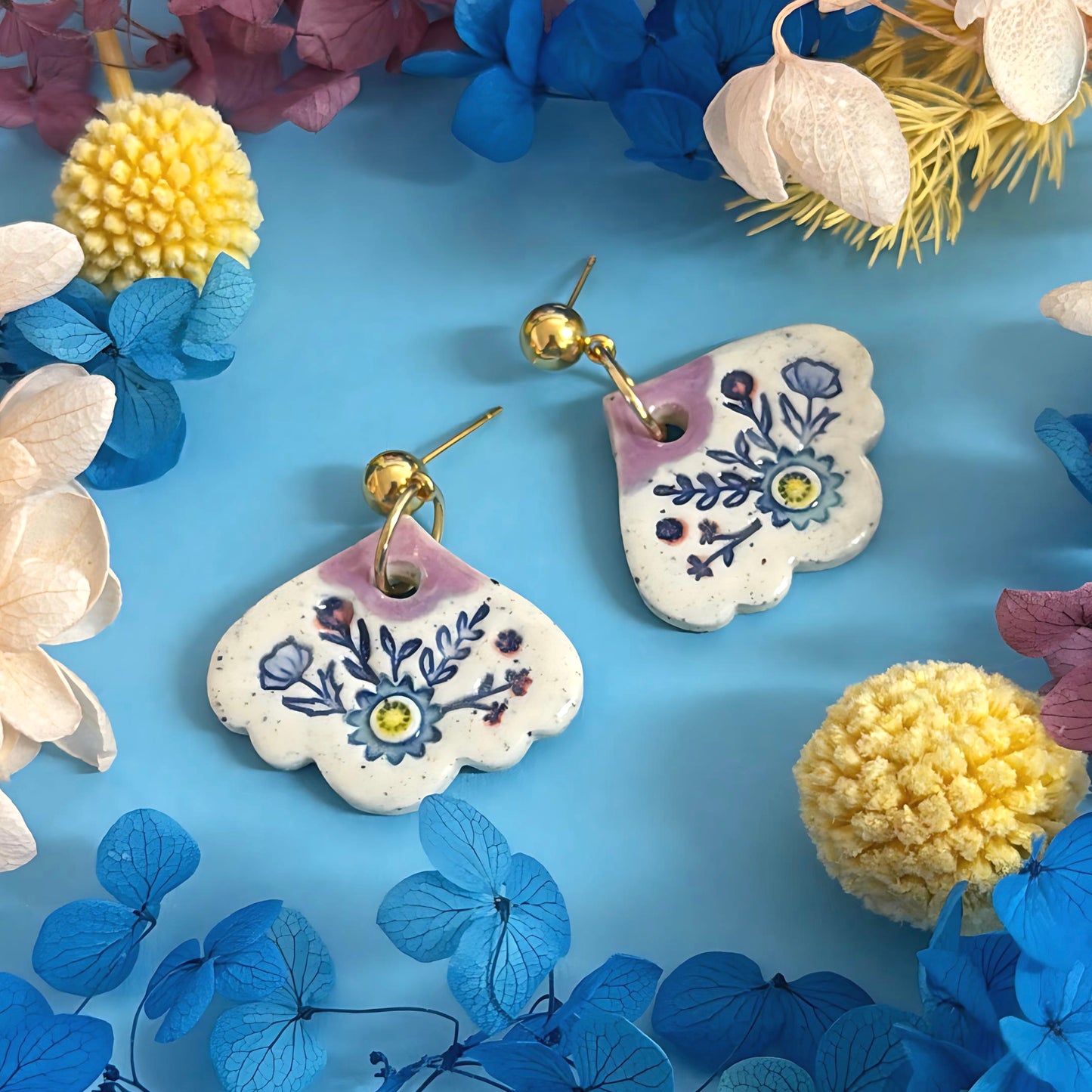 BOTANICA CERAMICA : Ceramic Earrings by Jo Kealley