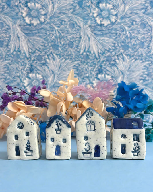 Hello Little Delft HOMES 7 : Choose your Home : Handpainted Ceramic Home Sculpture by Jo Kealley