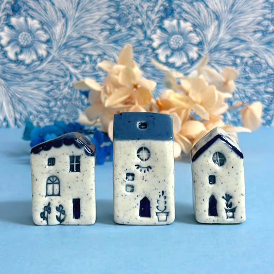 Hello Little Delft HOMES 2 : Choose your Home : Handpainted Ceramic Home Sculpture by Jo Kealley
