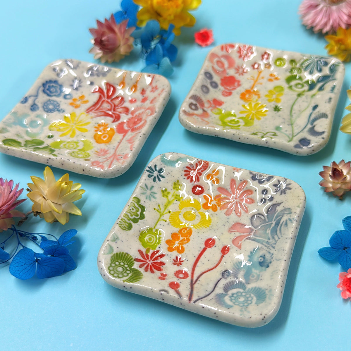 Small square dish : choose your design ~ BOTANICA CERAMICA Treats & Tapas Collection Handmade Ceramic by Jo Kealley