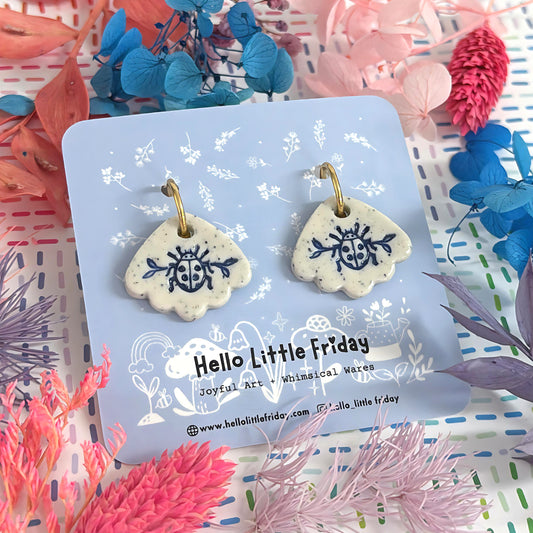 One of a kind : BOTANICA CERAMICA : PETITE : Ceramic Earrings by Jo Kealley