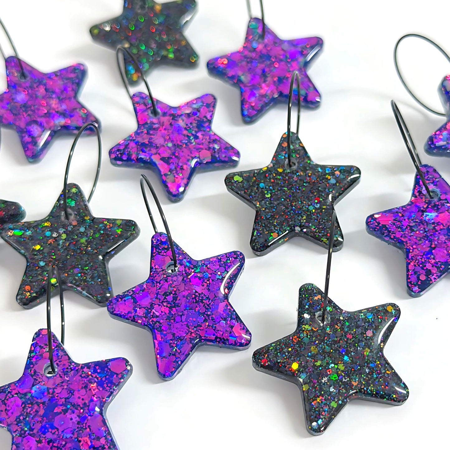 SPOOKY SEASON STARS : Choose your colour : Handmade Resin DROP Earrings