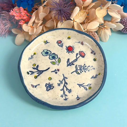 BOTANICA CERAMICA TRINKET DISH : Choose your design : Handpainted Ceramic Dishes by Jo Kealley