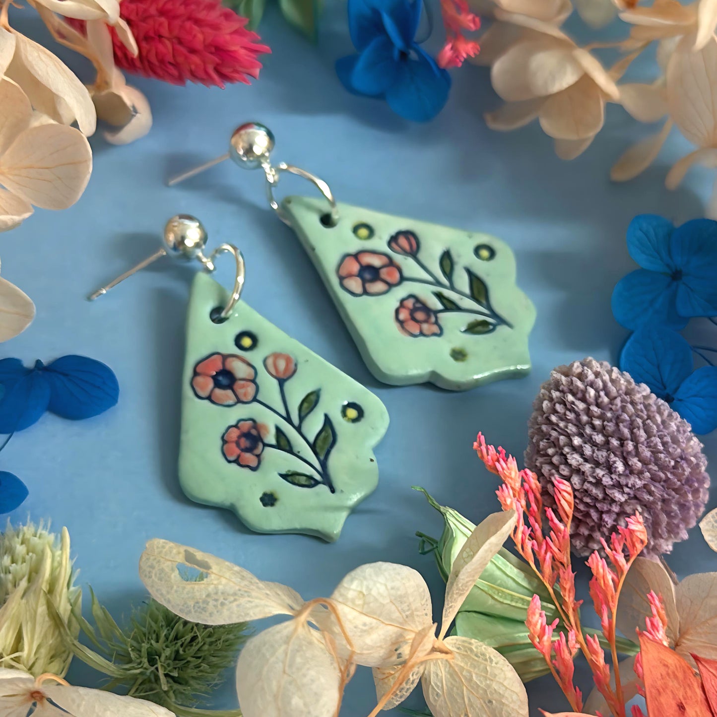 One of a kind : BOTANICA CERAMICA : Ceramic Earrings by Jo Kealley