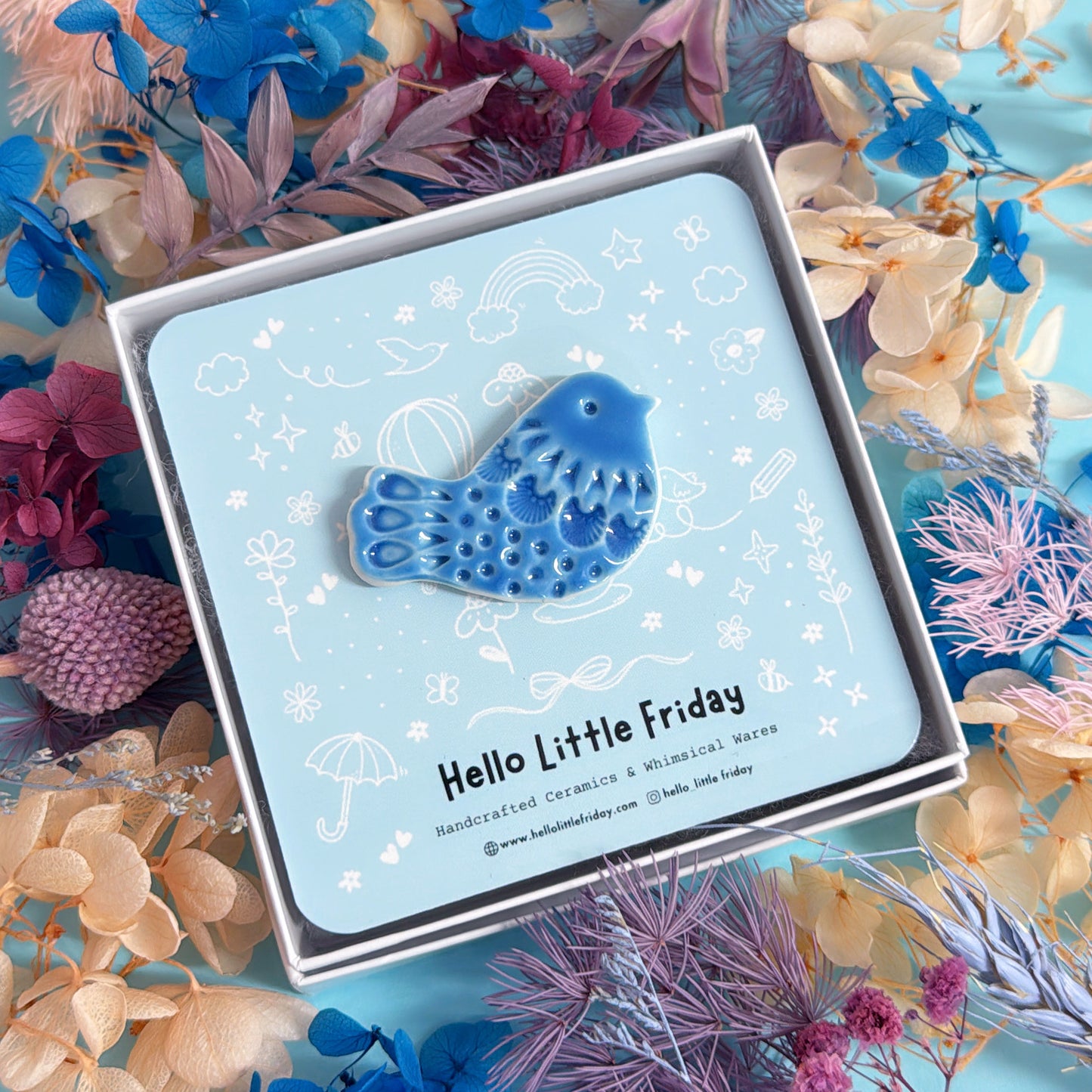 BLUEBIRD ~ One of a kind : Medium Porcelain by Jo Kealley