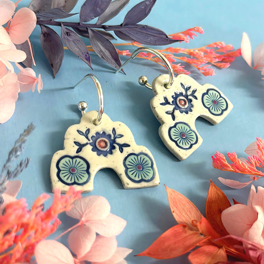 BOTANICA CERAMICA : Ceramic Earrings by Jo Kealley