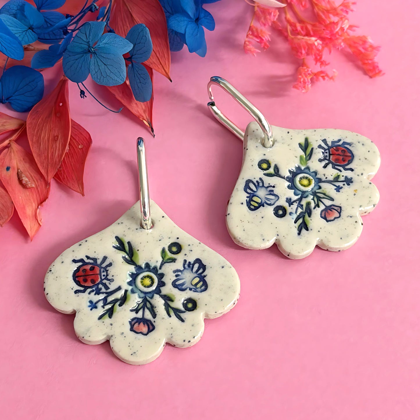 One of a kind : BOTANICA CERAMICA : Ceramic Earrings by Jo Kealley