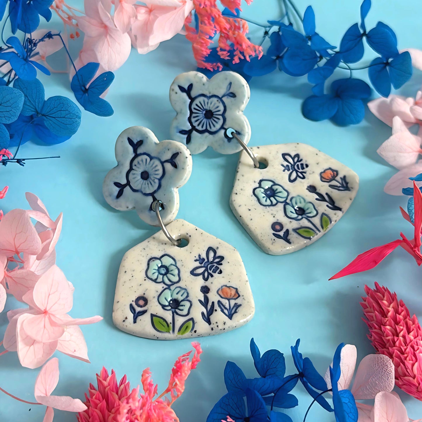 One of a kind : BOTANICA CERAMICA : Ceramic Earrings by Jo Kealley