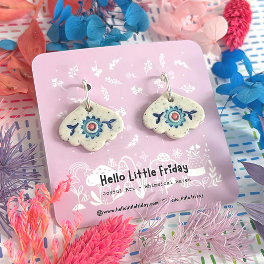 One of a kind : BOTANICA CERAMICA : PETITE : Ceramic Earrings by Jo Kealley