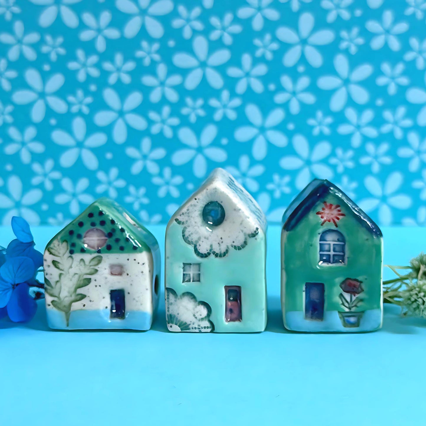Hello Little HOMES 10 : Choose your design : Handpainted Ceramic Sculptures by Jo Kealley