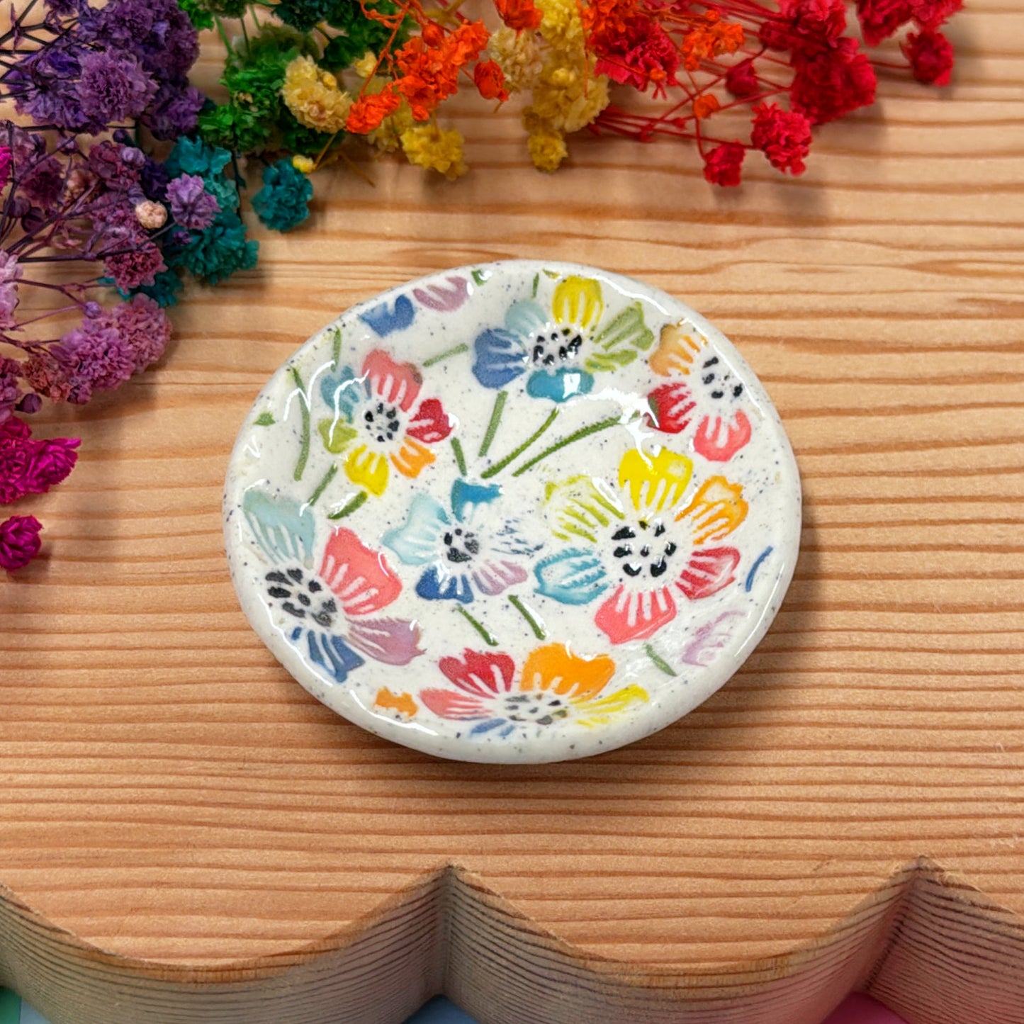 RAINBOW GARDEN ~ Mini Bowl : Handmade Ceramic Treats & Tapas Dishes by Jo Kealley