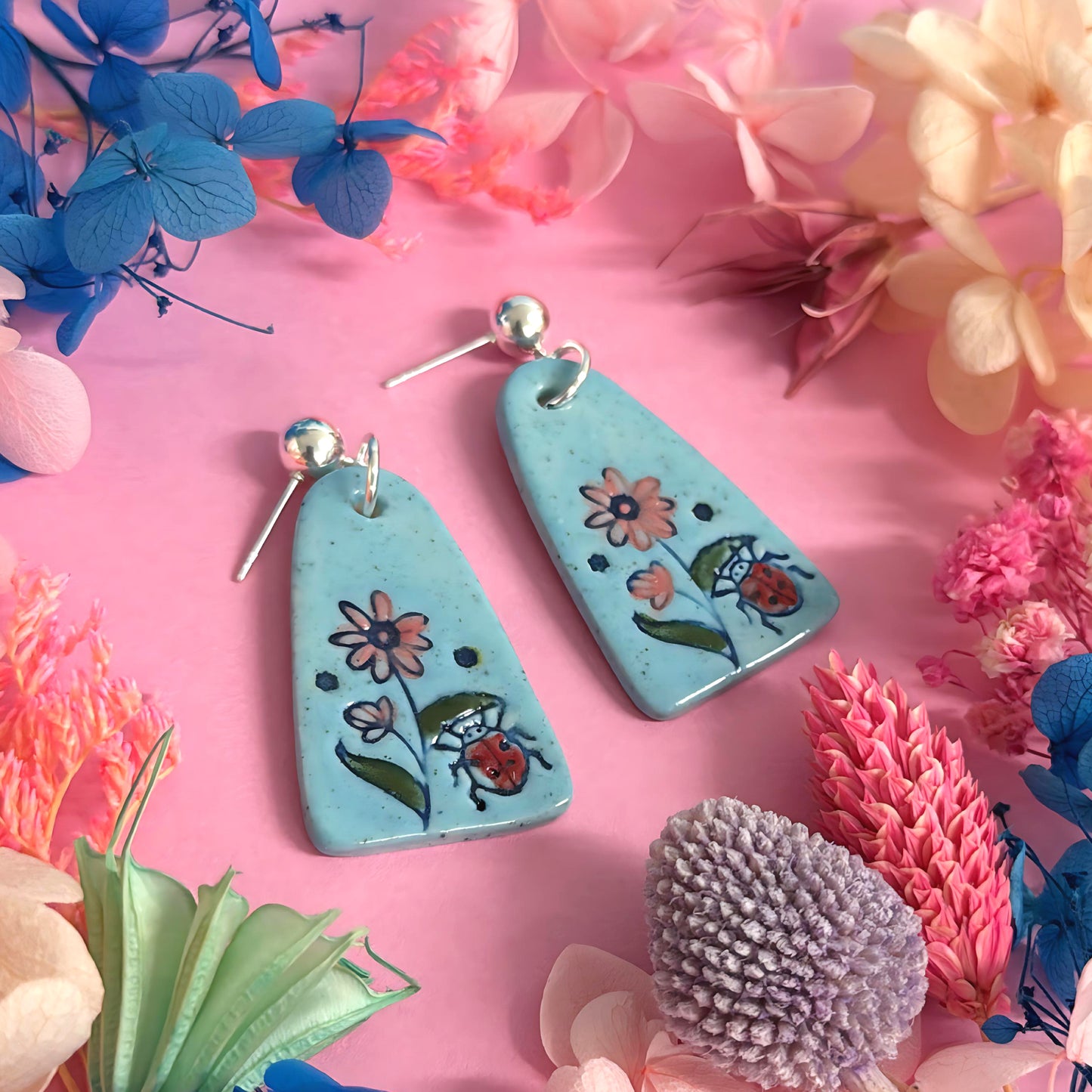 One of a kind : BOTANICA CERAMICA : Ceramic Earrings by Jo Kealley