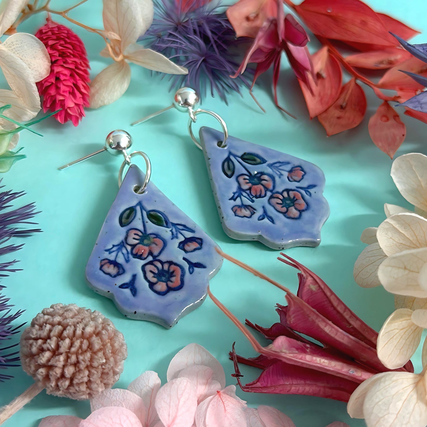 One of a kind : BOTANICA CERAMICA : Ceramic Earrings by Jo Kealley