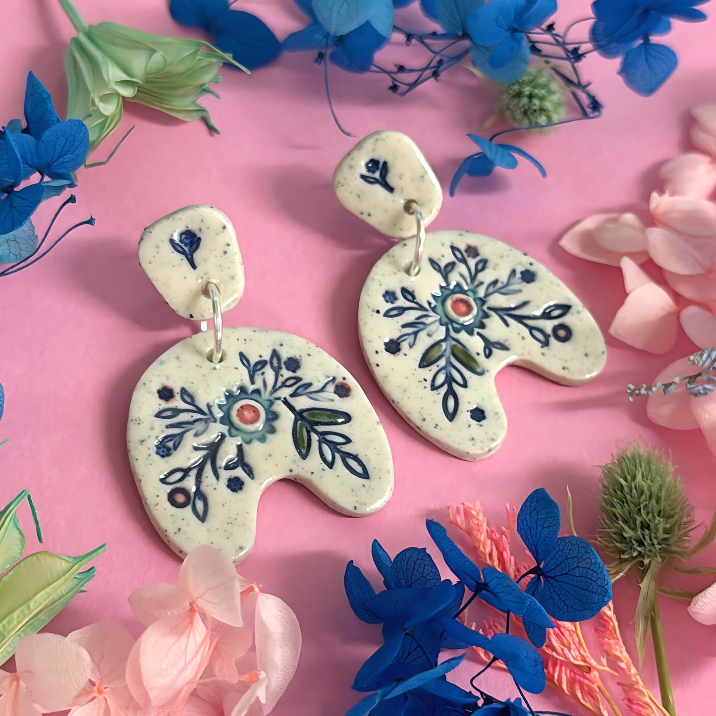 One of a kind : BOTANICA CERAMICA : Ceramic Earrings by Jo Kealley