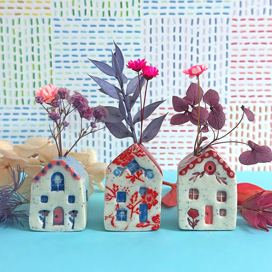 Hello Little HOMES 16 : Choose your design : Handpainted Ceramic Vases & Sculptures by Jo Kealley